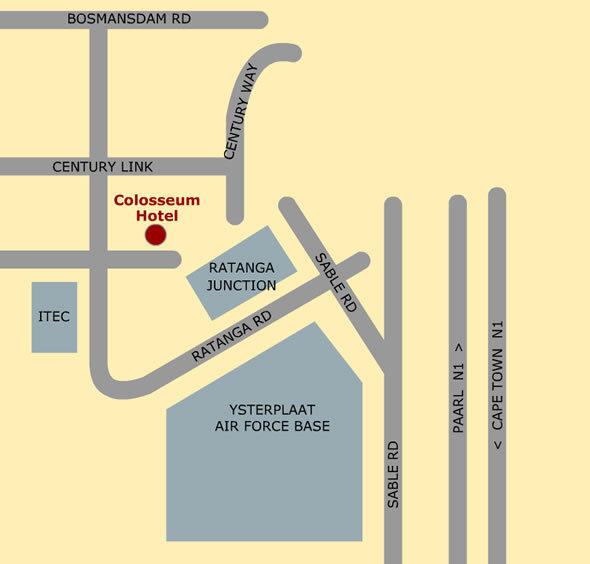 Protea Hotel Colosseum Map